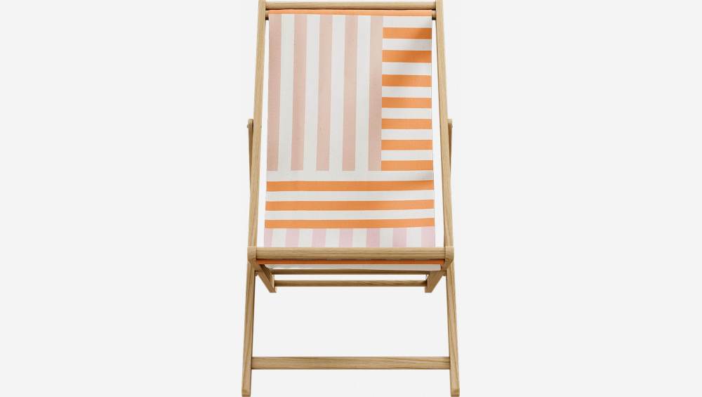 Tela em algodão para cadeira de praia - Motivo Unico cor de laranja by Floriane Jacques (estrutura vendida separadamente)