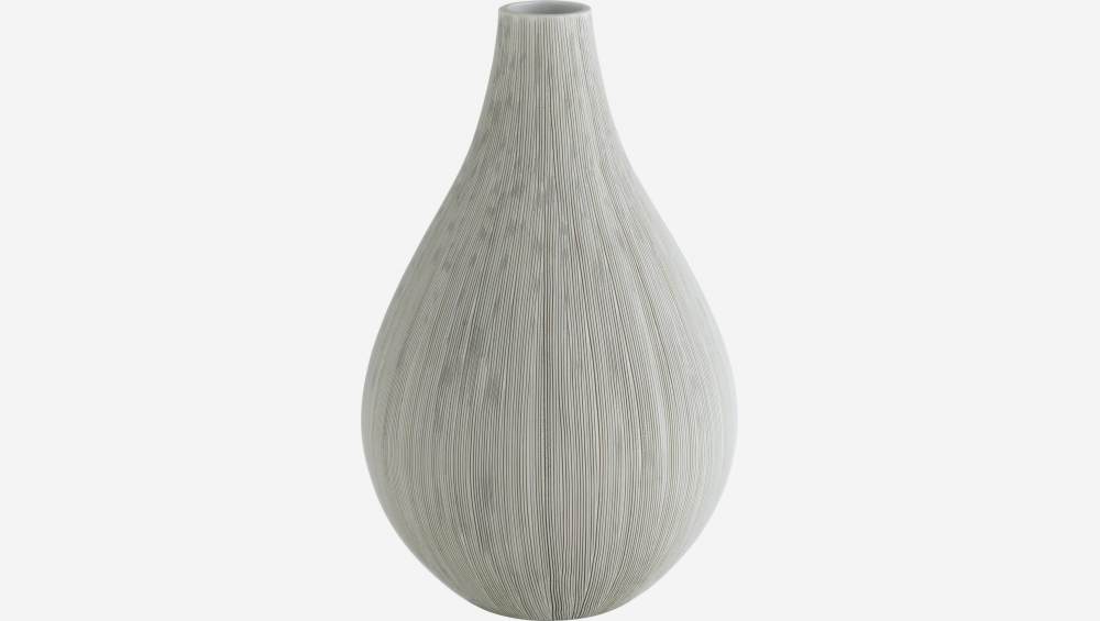 Vase aus Keramik - 33 cm - Grau