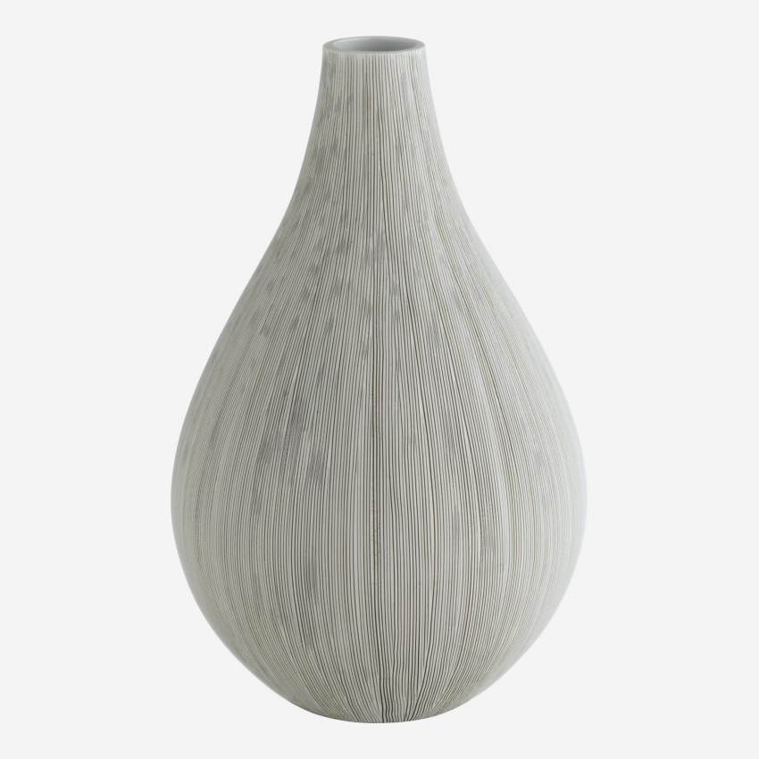 Vase aus Keramik - 33 cm - Grau