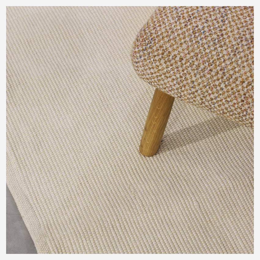 Flach gewebter Teppich, 60x90cm, aus Baumwolle, beige