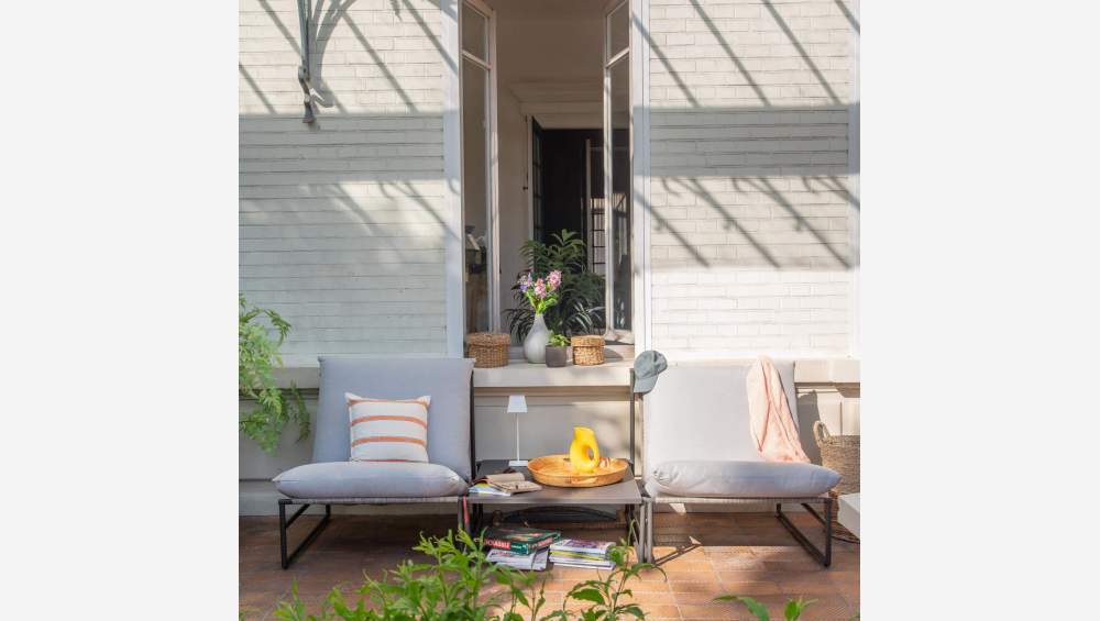 Tavolo basso da giardino in alluminio - Antracite