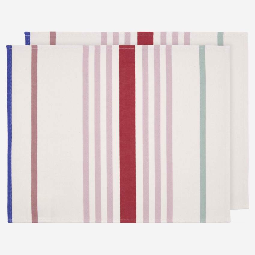 Set 2 individuales de algodón - 40 x 48 cm - Multicolor