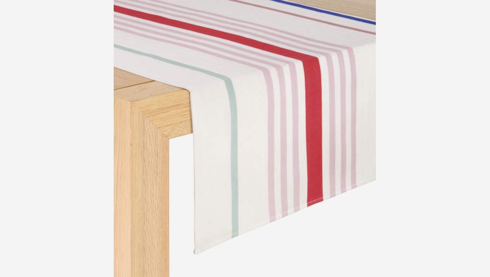Travers de table en coton - 50 x 155 cm - Multicolore