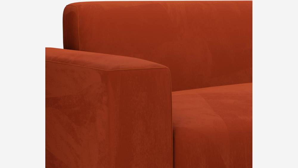 3-Sitzer-Sofa aus Velours - Orange