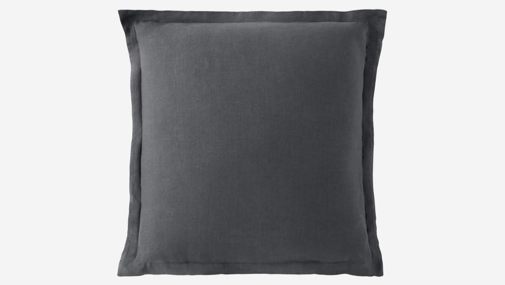 Funda de almohada de lino - 65 x 65 cm - Gris