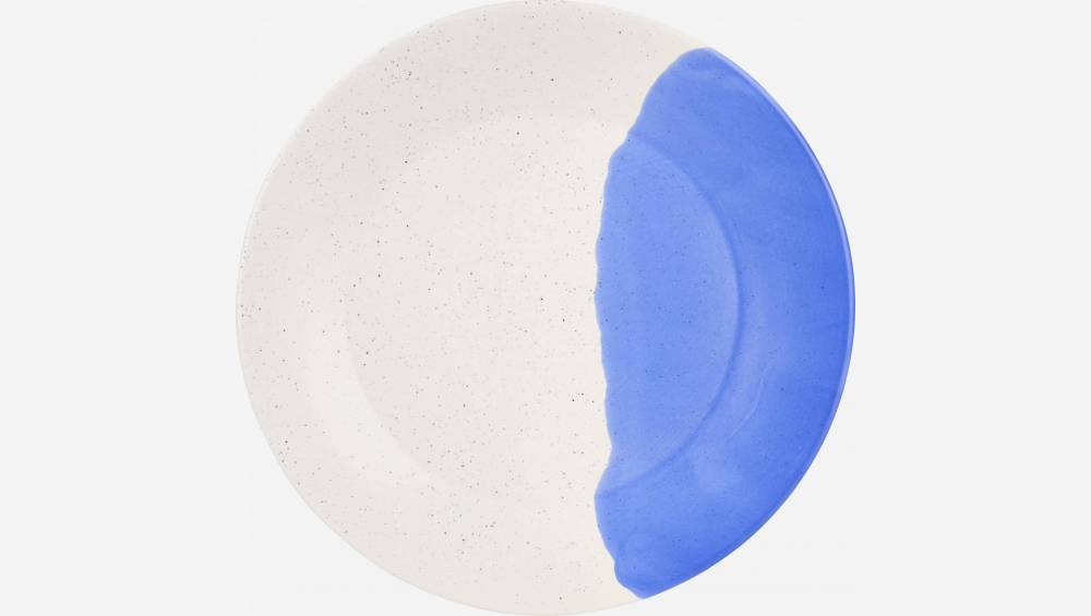 Plato llano de loza - 27 cm - Azul