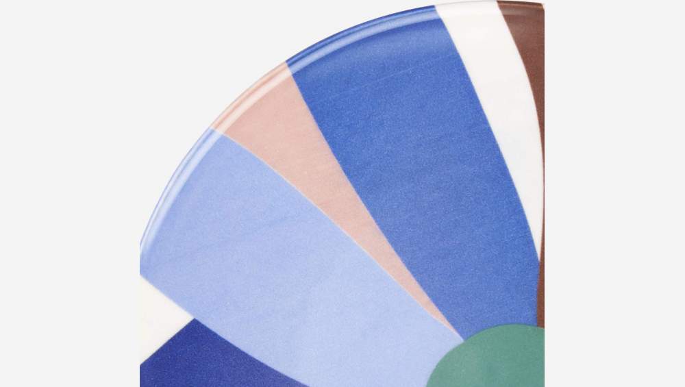 Set 4 platos de postre de loza - 24 cm - Multicolor - Design by Floriane Jacques