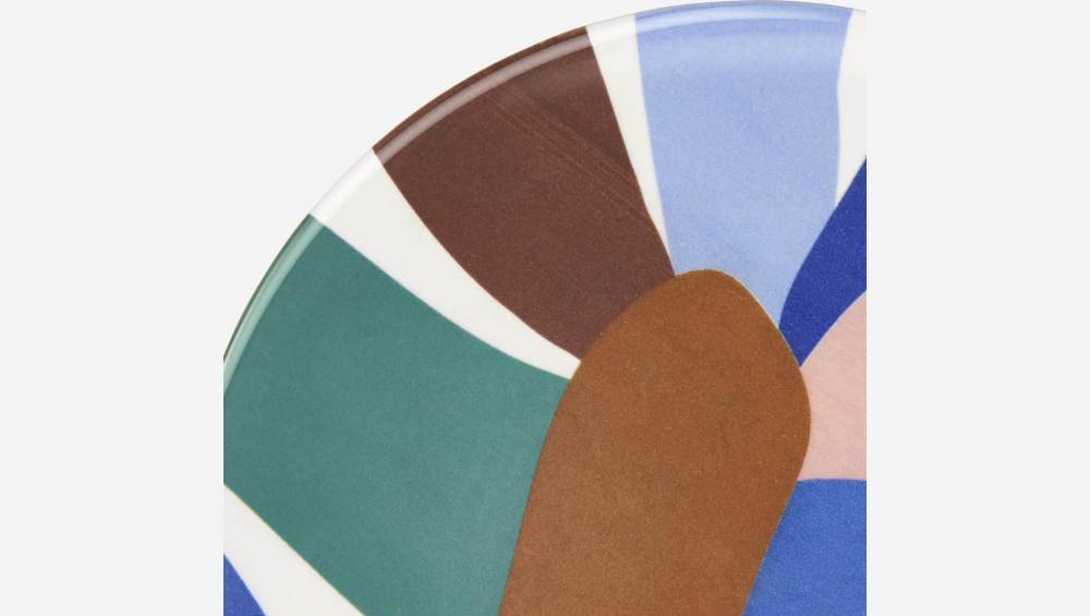 Set 4 platos de postre de loza - 24 cm - Multicolor - Design by Floriane Jacques