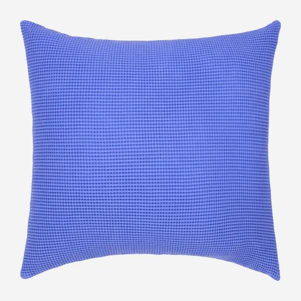 Coussin en coton - 50 x 50 cm - Bleu