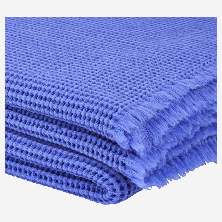 Manta em algodão - 130 x 170 cm - Azul