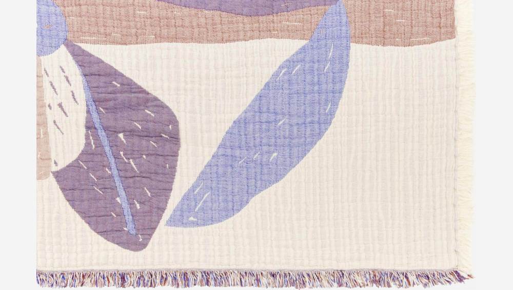 Manta em gaze de algodão - 170 x 130 cm - Multicolor - Design by Floriane Jacques
