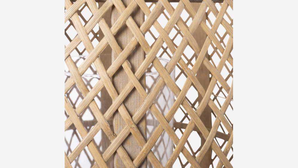 Lantaarn van bamboe - -37 x 42 cm - Naturel
