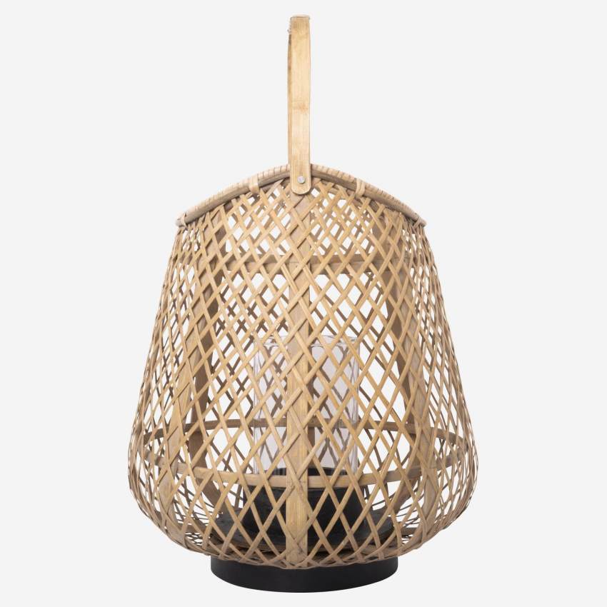Lantaarn van bamboe - 32 X 31 X 38 cm - Naturel