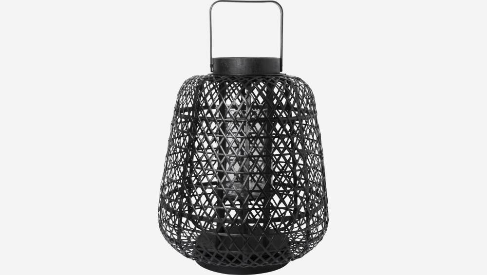 Lanterna in bambù - 35,5 x 43 cm - Nero
