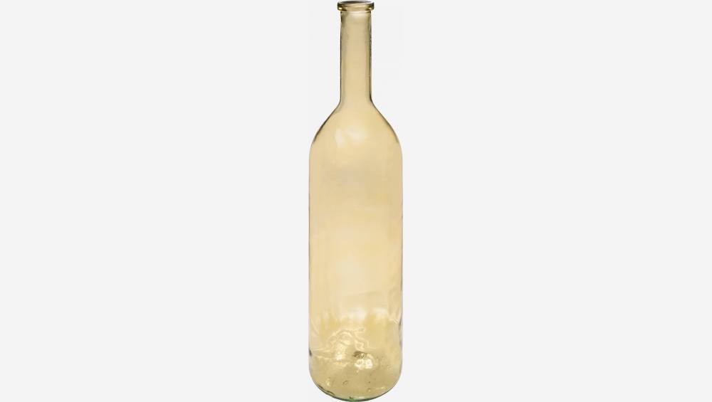 Flesvaas van gerecycled glas - 21 x 100 cm - Geel
