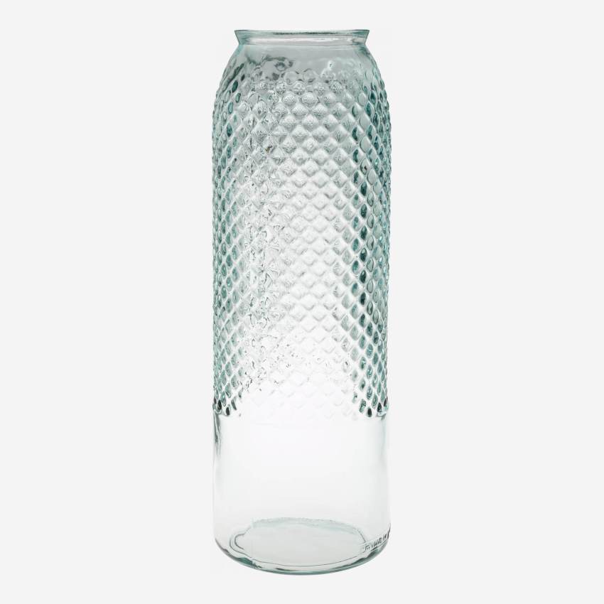 Vaso in vetro riciclato - 15 x 45 cm - Trasparente