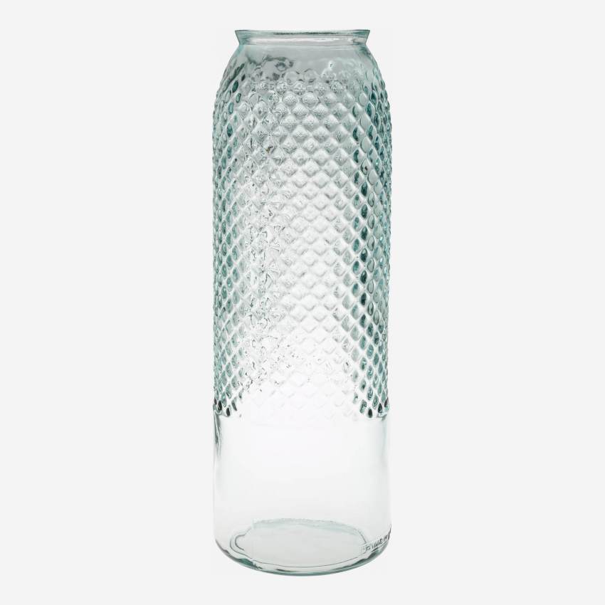 Vase aus Glas - 15 x 45 cm - Naturfarben