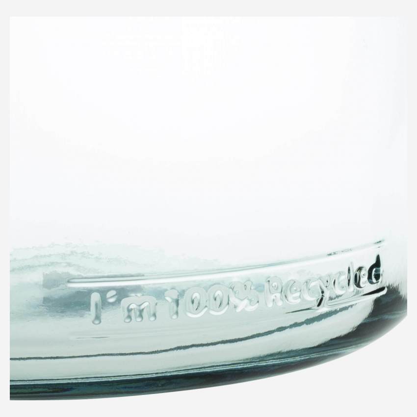 Vase en verre recyclé - 15 x 45 cm - Transparent