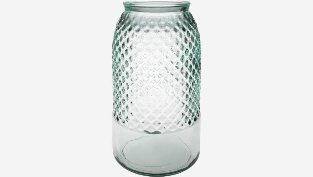 Vaso in vetro riciclato - 15 x 28 cm - Trasparente