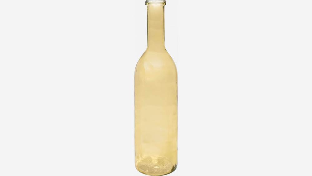 Flesvaas van gerecycled glas - 18 x 75 cm - Geel 