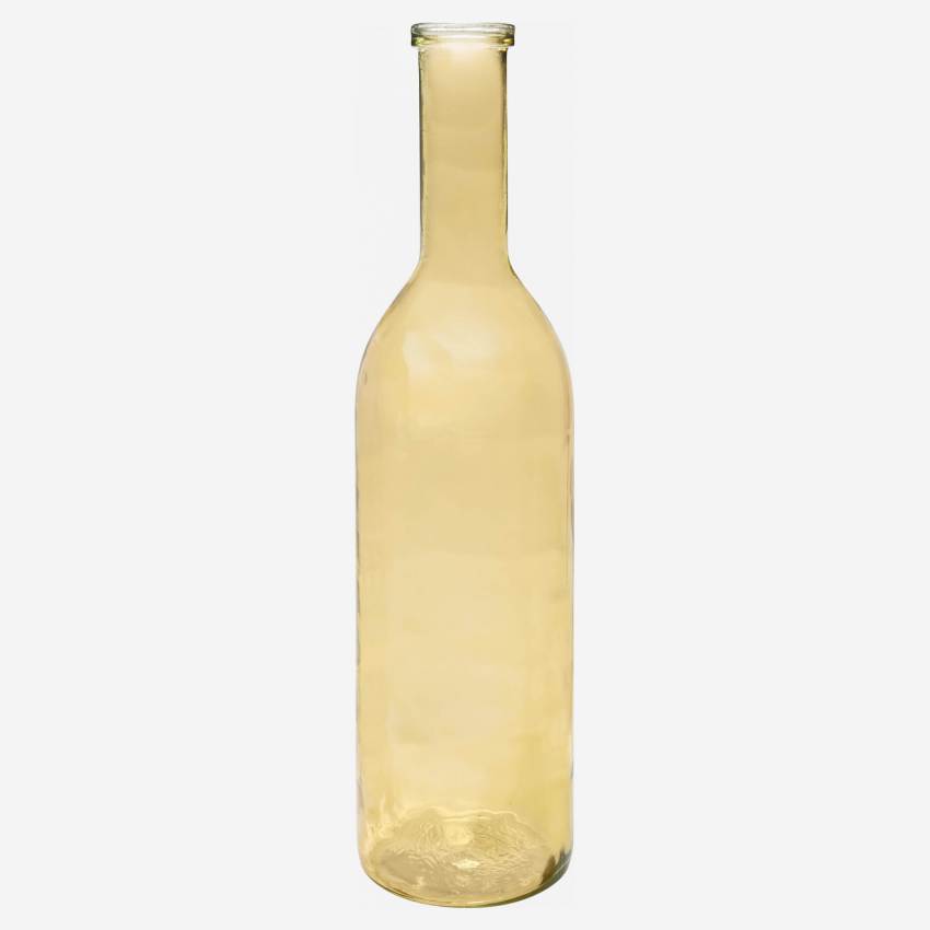 Vaso per bottiglie in vetro riciclato - 18 x 75 cm - Giallo