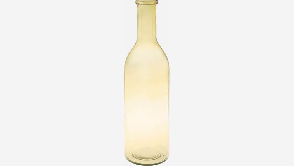 Vaso per bottiglie in vetro riciclato - 15 x 50 cm - Giallo