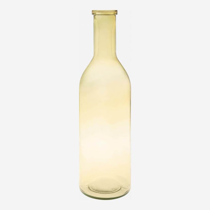 Vaso per bottiglie in vetro riciclato - 15 x 50 cm - Giallo