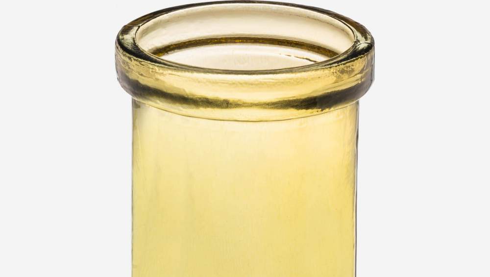 Flesvaas van gerecycled glas - 15 x 50 cm - Geel 