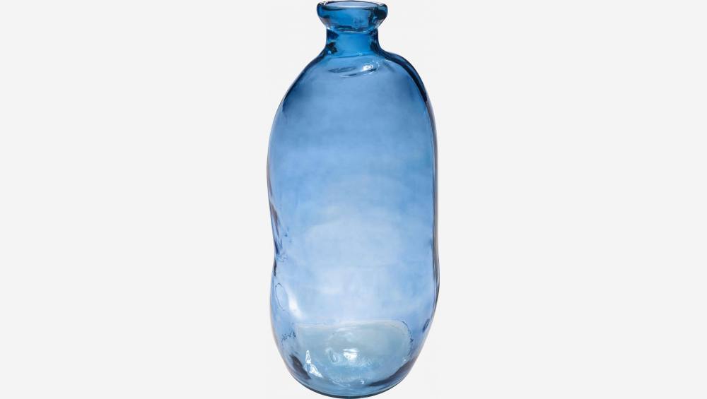 Vaso Lady Jeanne in vetro riciclato - 34 x 73 cm - Blu