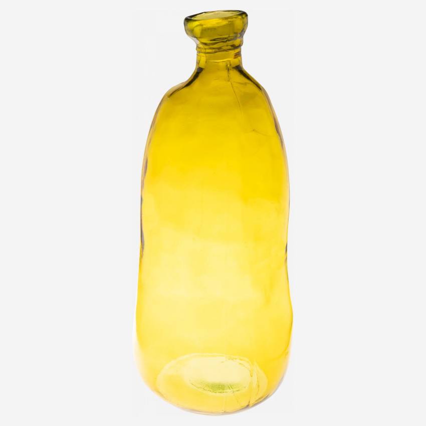 Ballonvase aus Recyclingglas - 22 x 51 cm - Gelb
