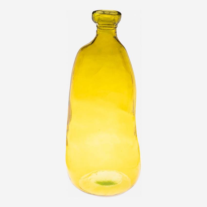 Ballonvase aus Recyclingglas - 22 x 51 cm - Gelb