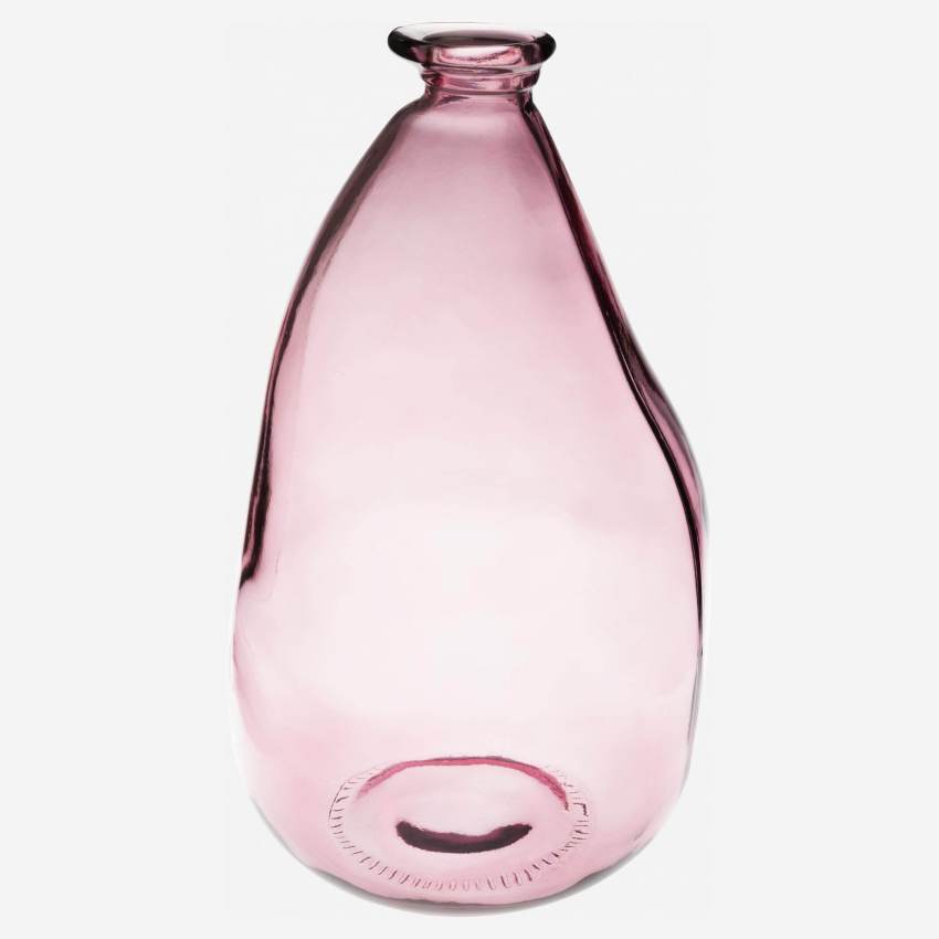 Ballonvase aus Recyclingglas - 21 x 36 cm - Rosa