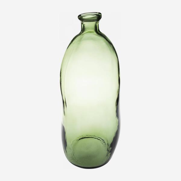 Vase dame jeanne en verre recyclé – 13 x 35 cm - Vert
