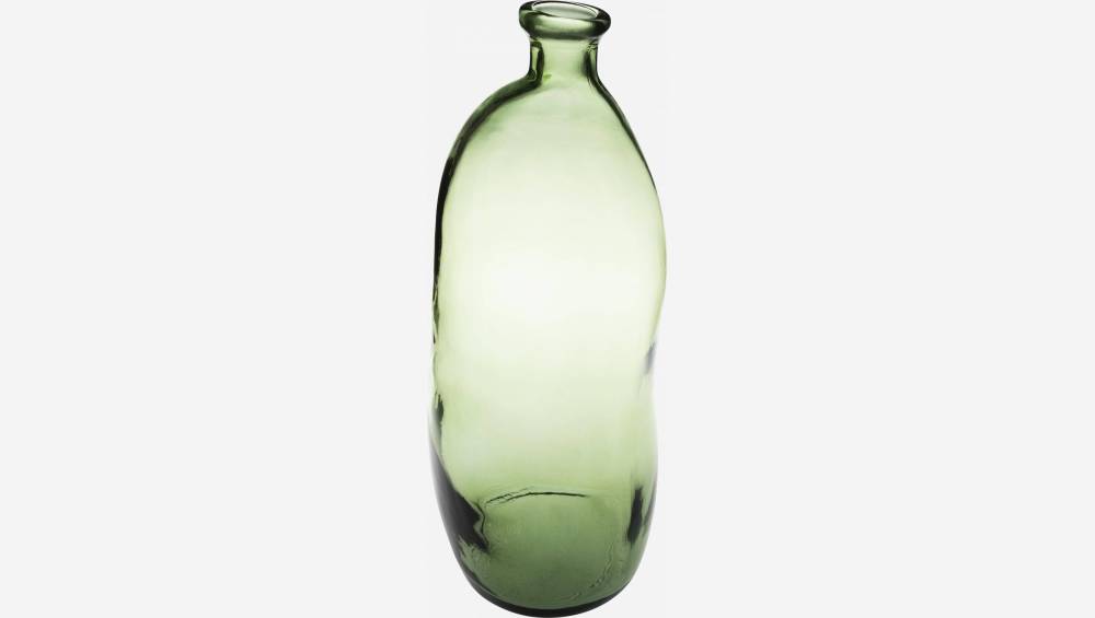 Vase dame jeanne en verre recyclé – 13 x 35 cm - Vert