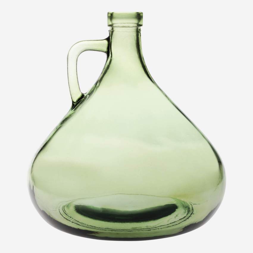 Vase en verre recyclé - 18 x 18 cm - Vert