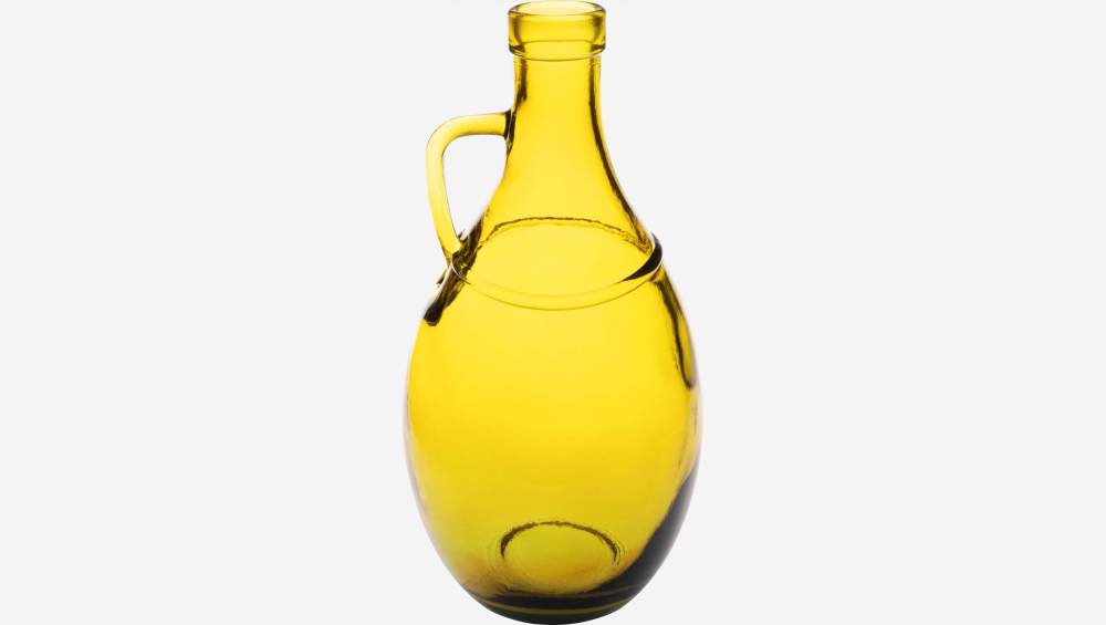 Vaso in vetro riciclato - 14 x 26 cm - Giallo