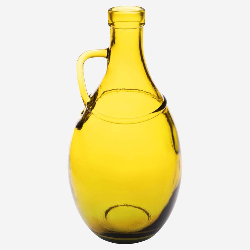 Vaso in vetro riciclato - 14 x 26 cm - Giallo