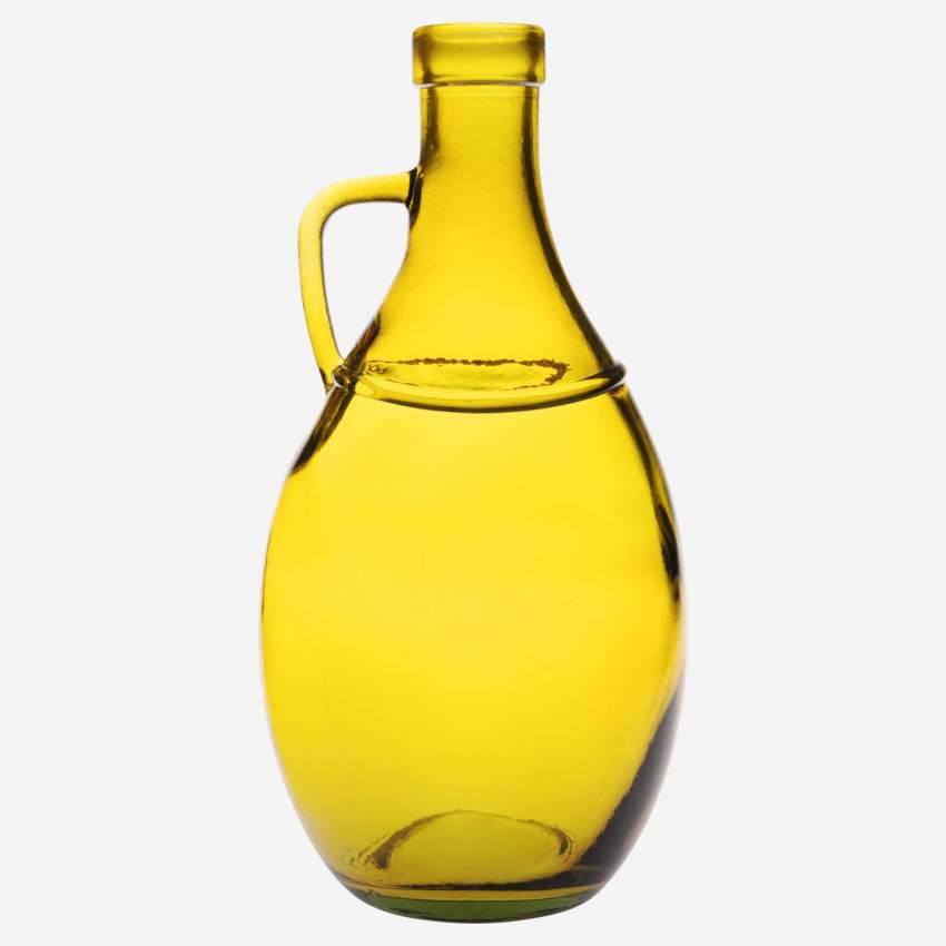 Vase aus Glas - 14 x 26 cm - Gelb