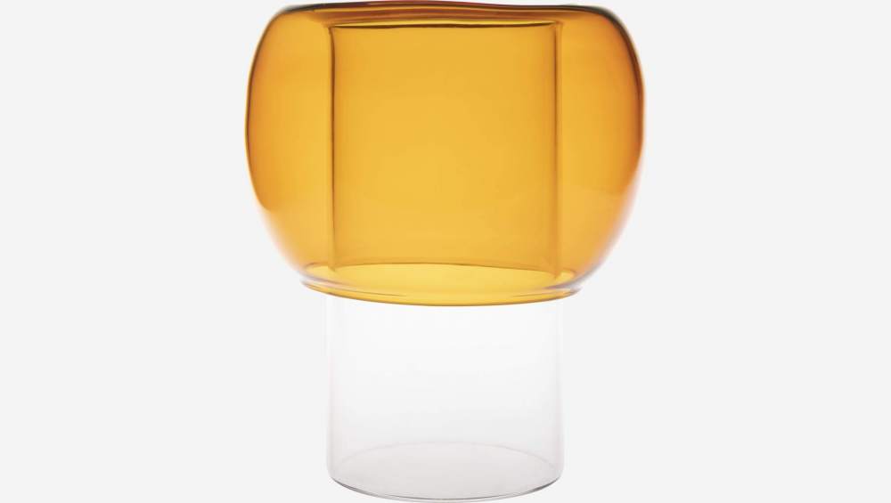 Vaso di vetro - 13 x 15 cm - Giallo