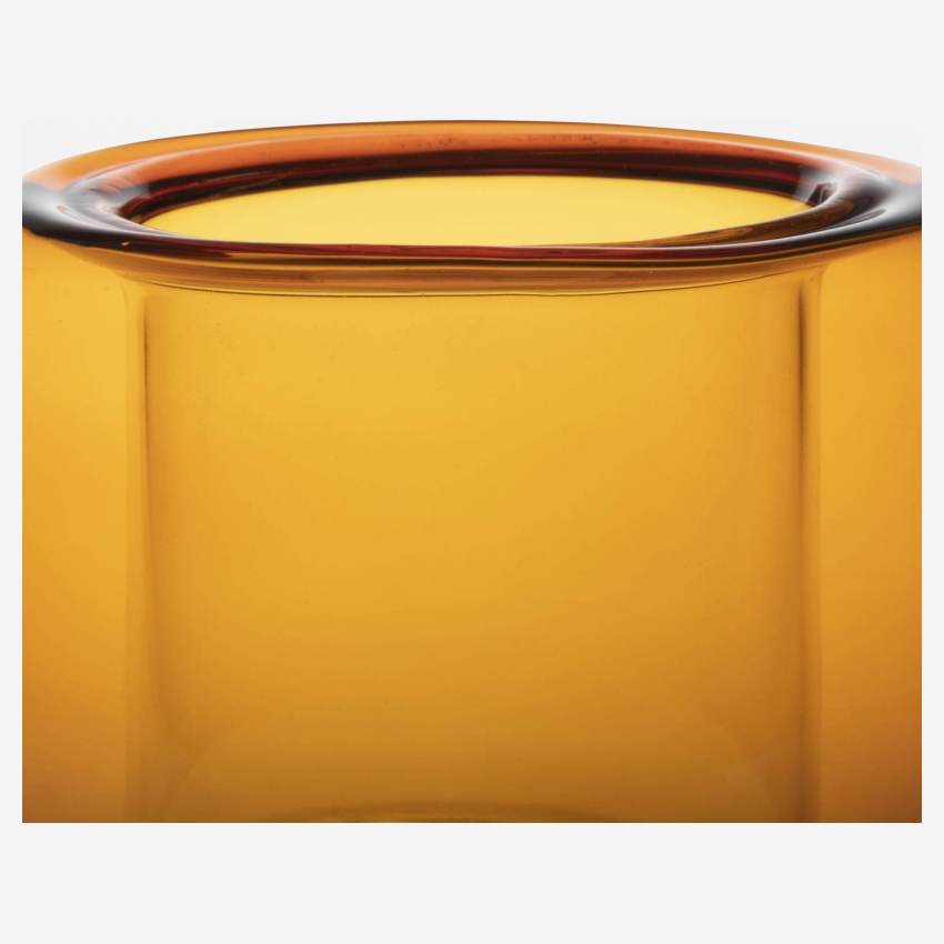 Jarra em vidro - 13 x 15 cm - Amarelo