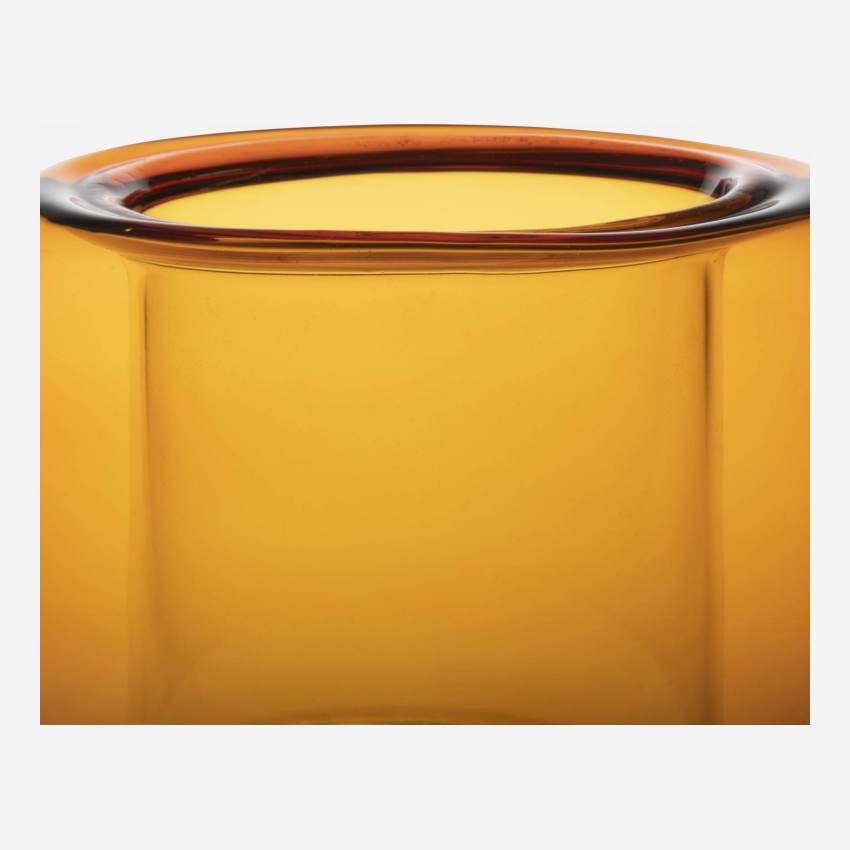Jarra em vidro - 13 x 15 cm - Amarelo
