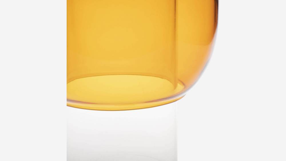 Vase aus Glas - 13 x 15 cm - Gelb