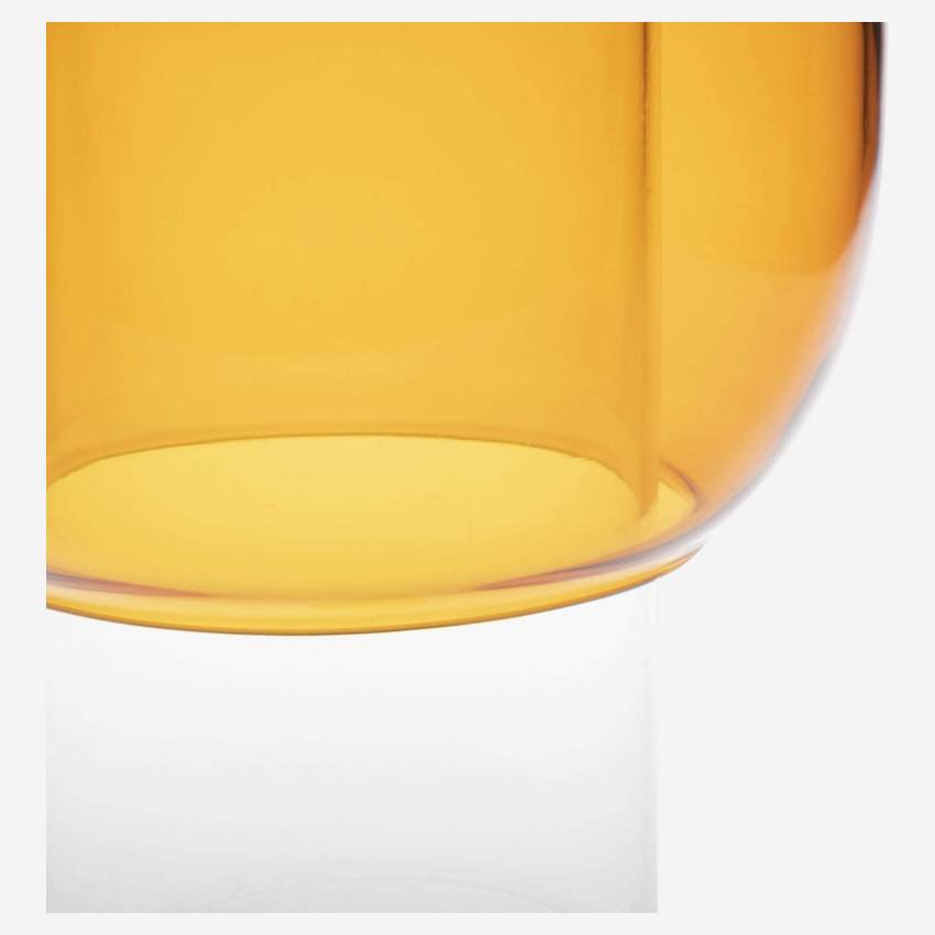 Glazen vaas - 13 x 15 cm - Geel
