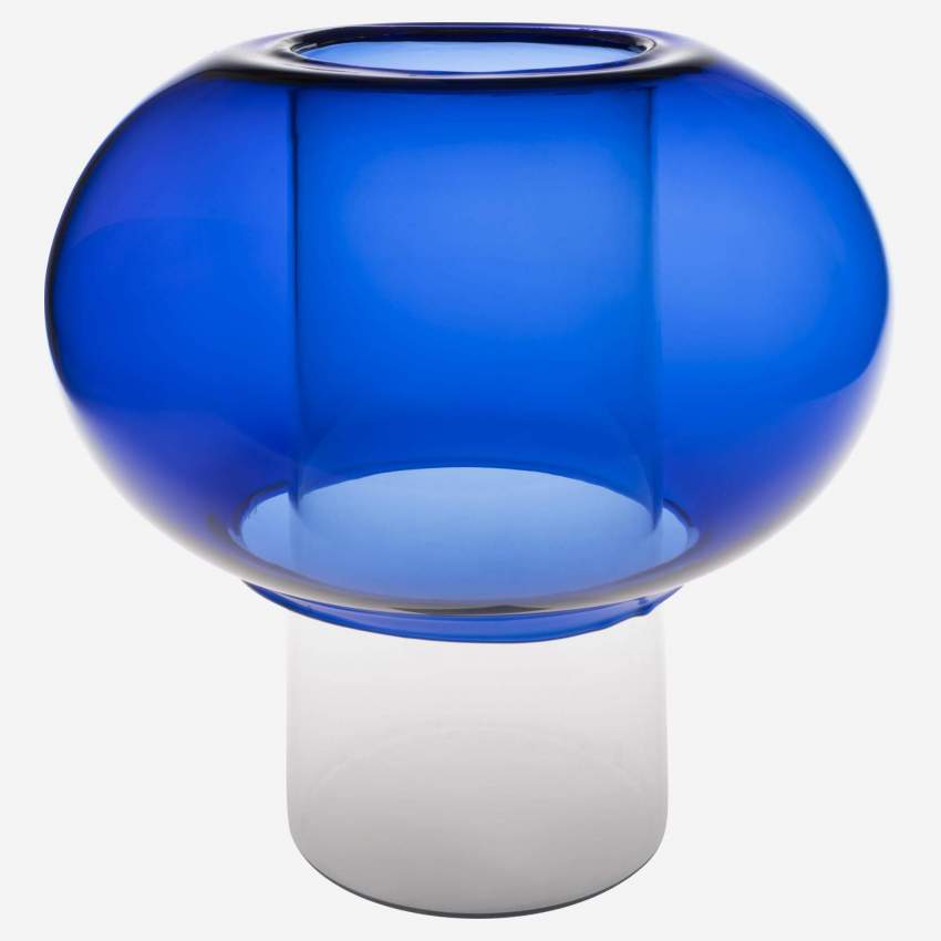 Vaso in vetro - 19 x 18 cm - Blu