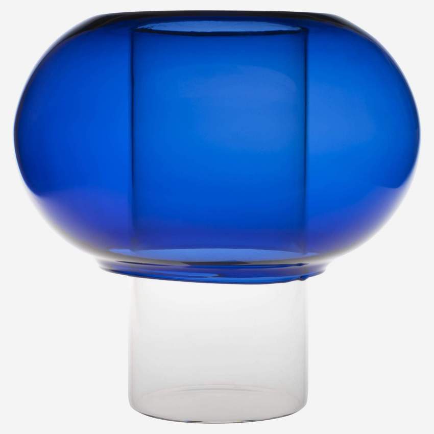Glazen vaas - 19 x 18 cm - Blauw