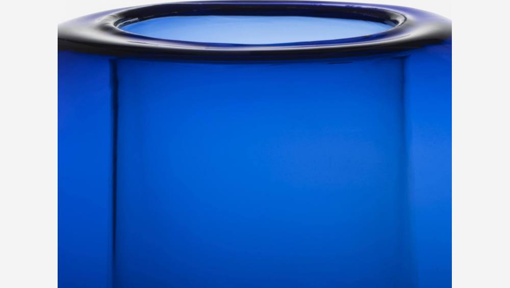 Vase en verre - 19 x 18 cm - Bleu