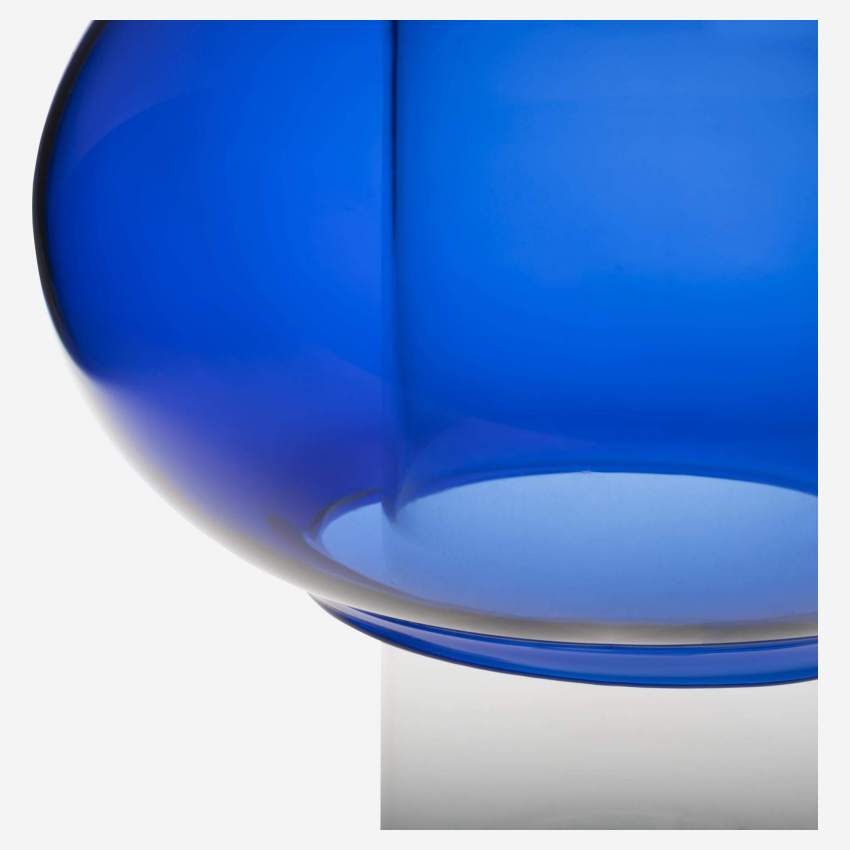 Jarrón de vidrio - 19 x 18 cm - Azul