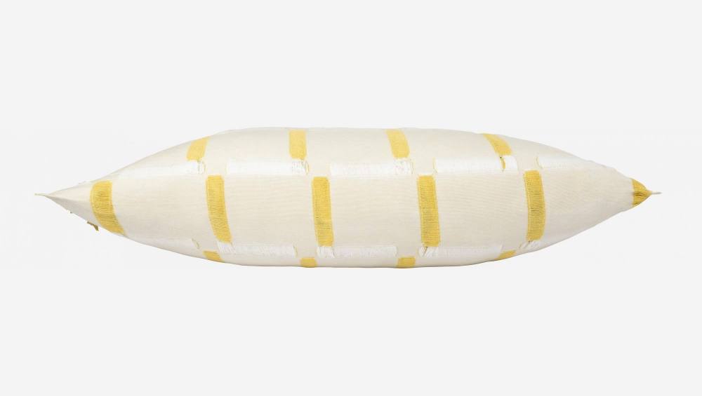 Capa de almofada em algodão - 50 x 80 cm - Amarelo
