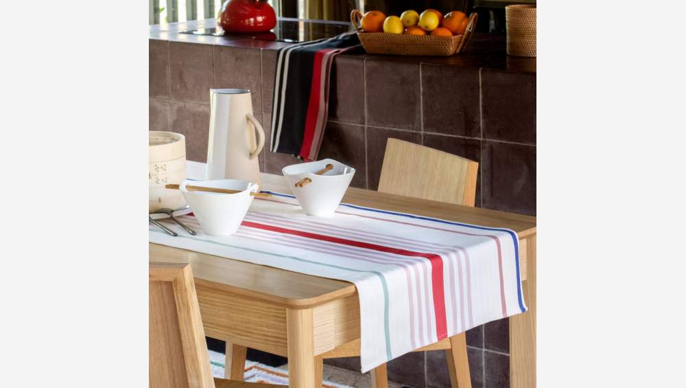 Travers de table en coton - 50 x 155 cm - Multicolore