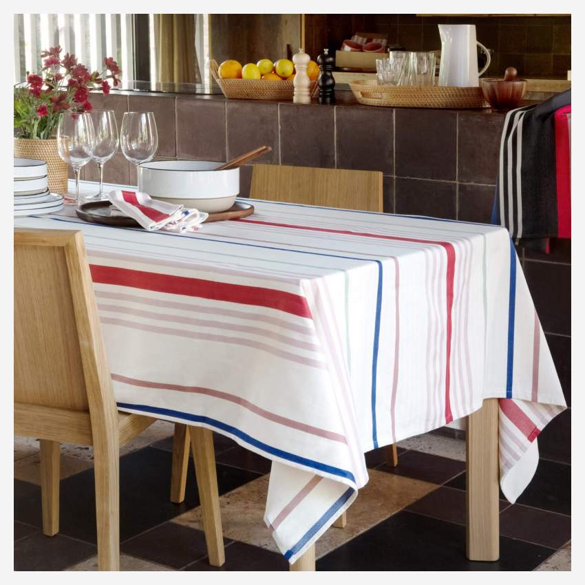 Tischdecke aus Baumwolle - 160 x 250 cm - Mehrfarbig